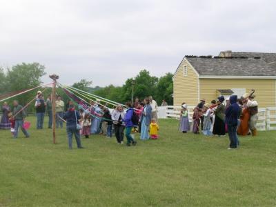 Blazing Bows play for the May Pole dance at Pioneer Farm (Austin, Tx.) - 2005