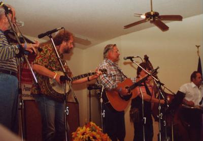 Manchaca AllStars on stage at the Old Settlers Bluegrass Festival (2001)